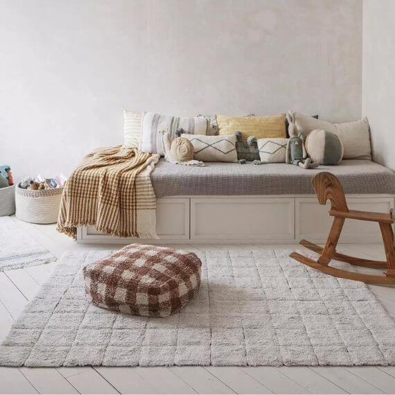 Tapis lavable en machine motifs carreaux design Mosaic